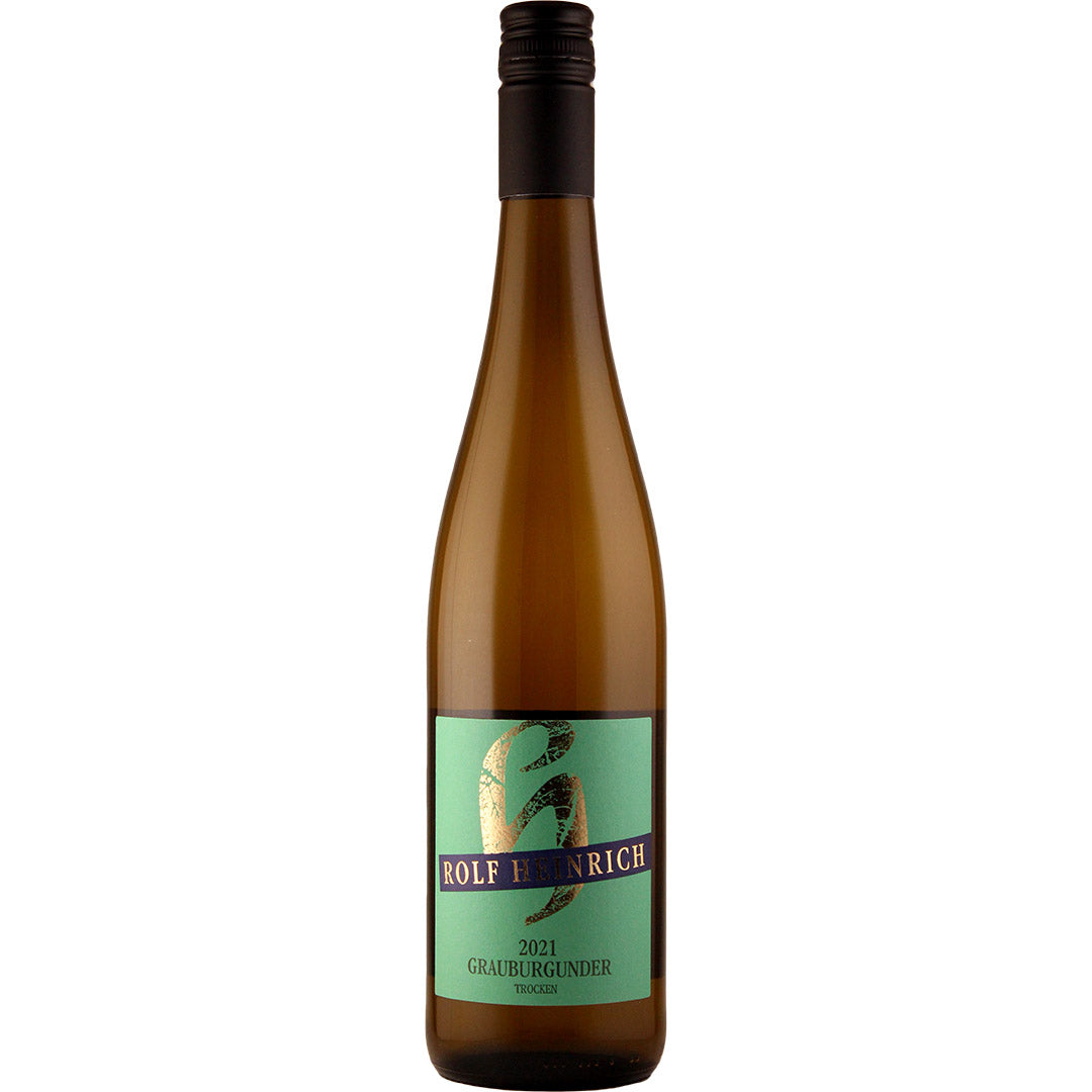 Grauburgunder trocken, 0,75 Liter Flasche, Jahrgang 2021, grünes Etikett, Weingut Heinrich