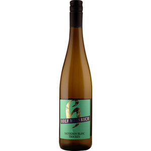 Sauvignon Blanc trocken, 0,75 Liter Flasche, Jahrgang 2021, grünes Etikett, Weingut Heinrich
