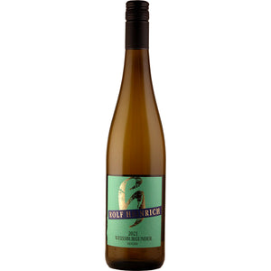 Weissburgunder trocken, 0,75 Liter Flasche, Jahrgang 2021, grünes Etikett, Weingut Heinrich